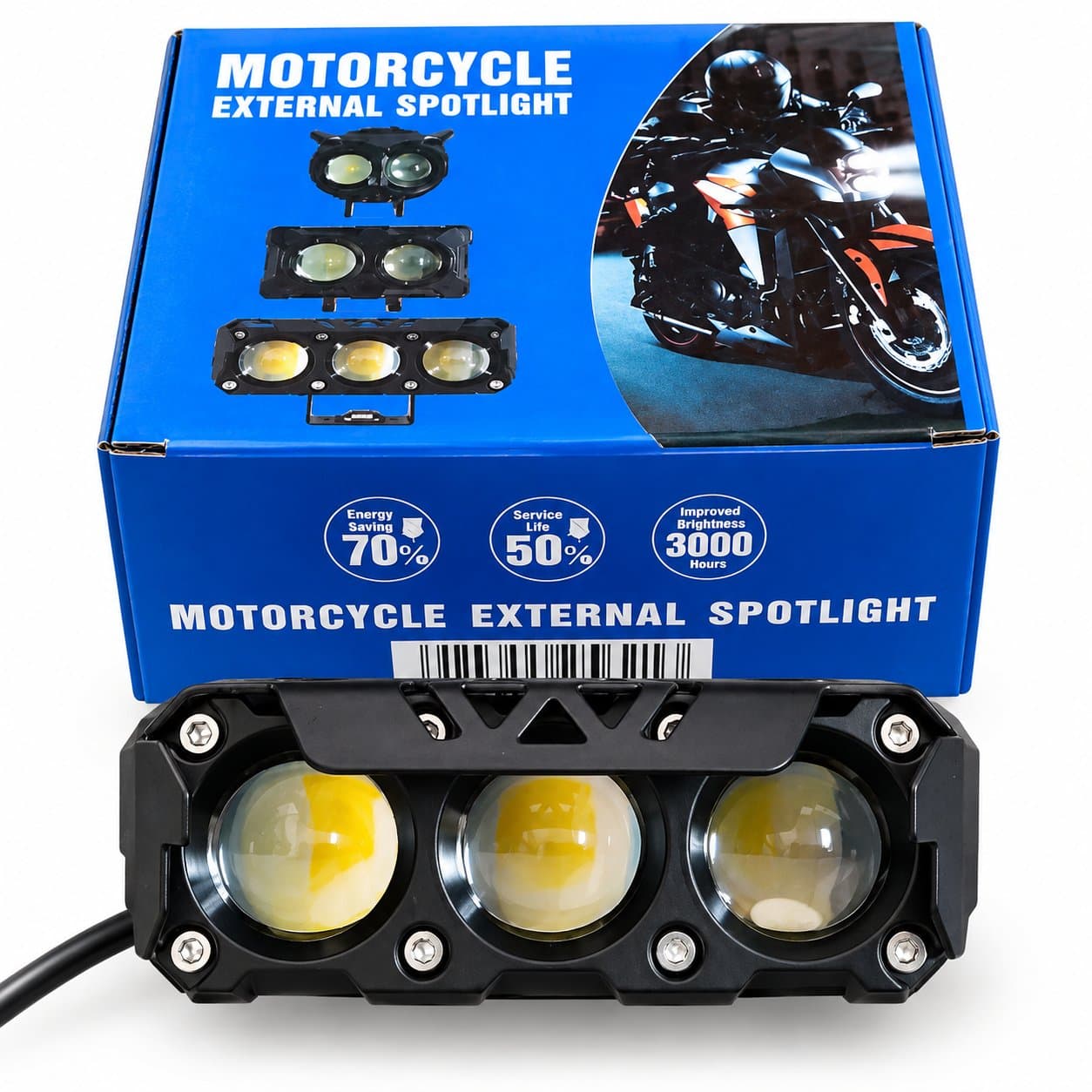 پرژکتور 3smd مستطیل نقابدار (دو رنگ)
