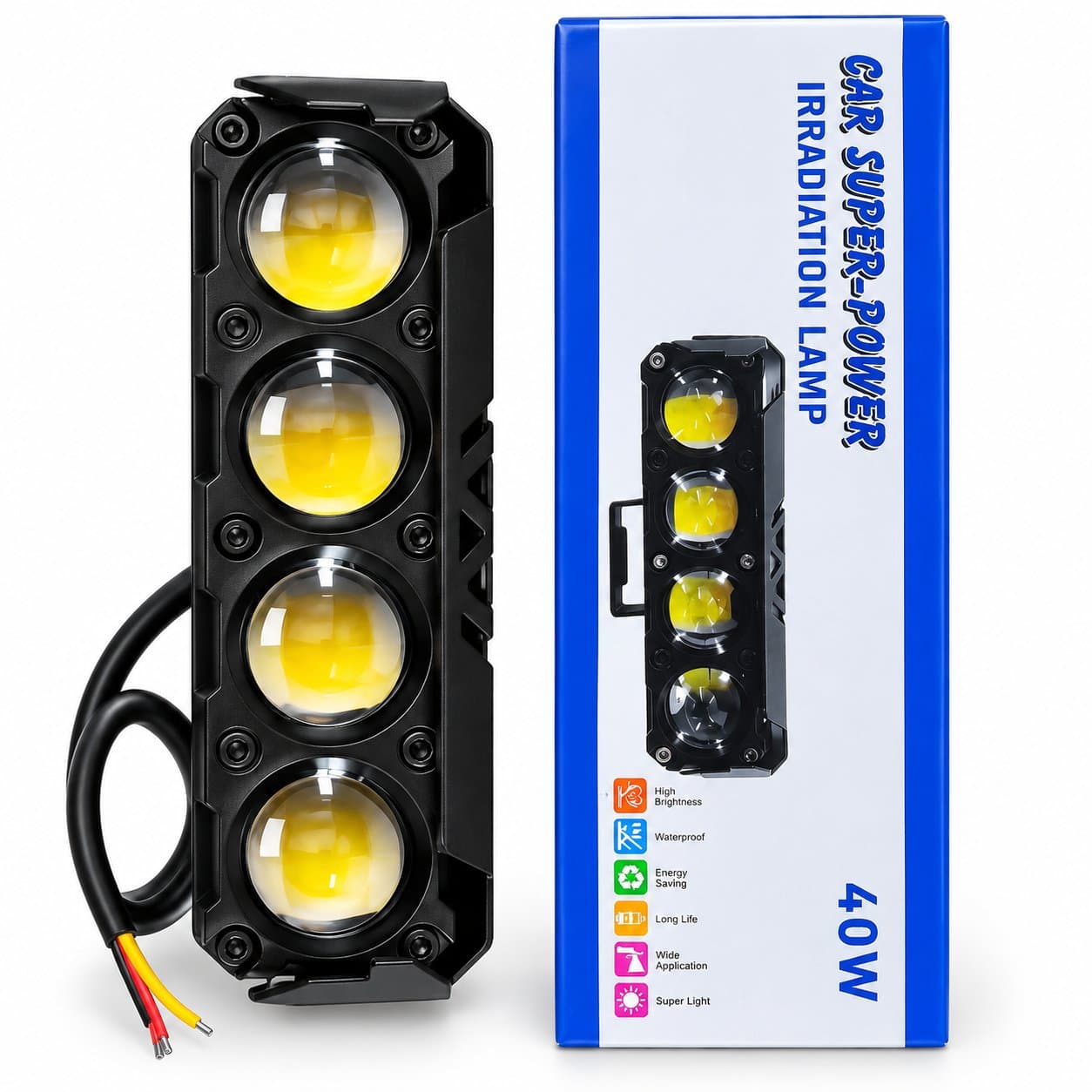 پرژکتور 3smd مستطیل نقابدار (دو رنگ)