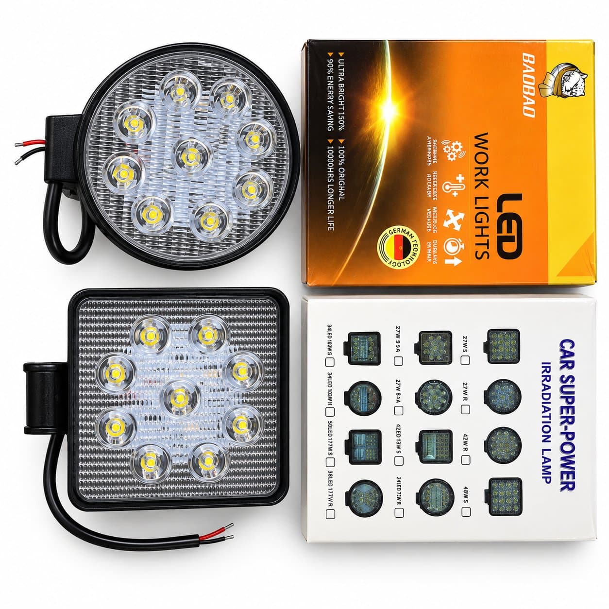 پرژکتور 9smd گرد و چهارگوش