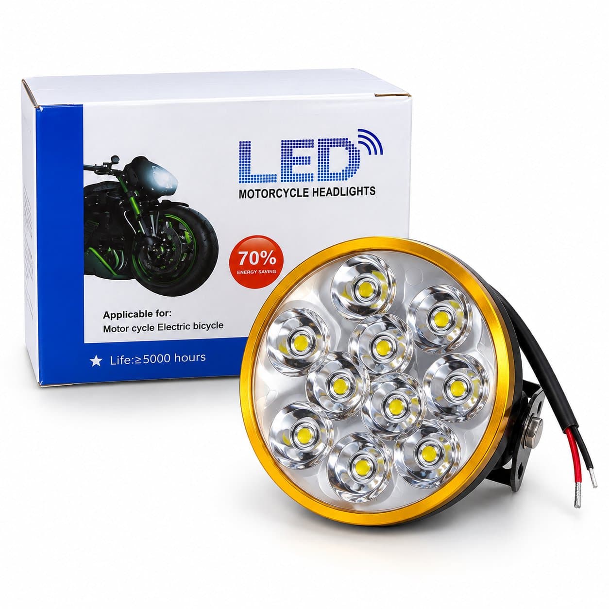 پرژکتور 9smd طلایی دو حالته